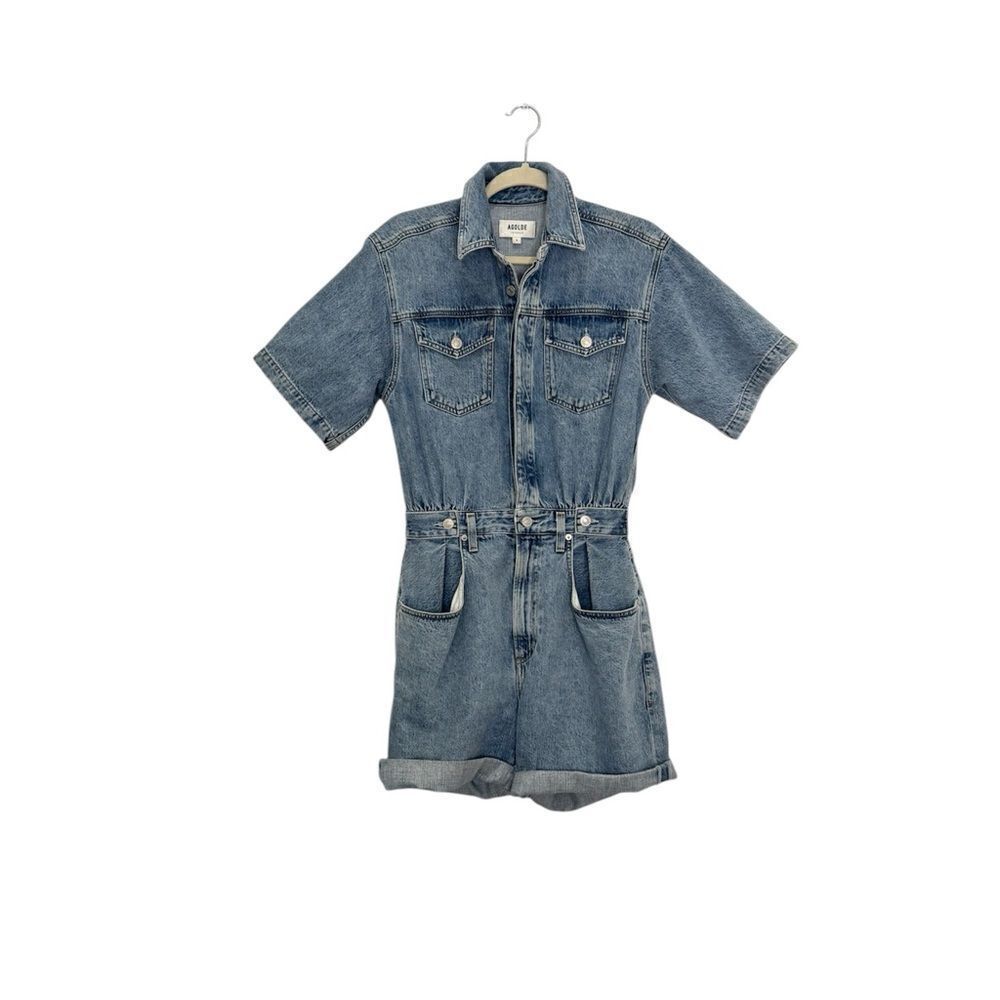 AGOLDE Rio Zora Denim Playsuit - Mid denim - Picture 8 of 13